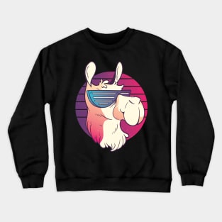 retro 80s llama Crewneck Sweatshirt